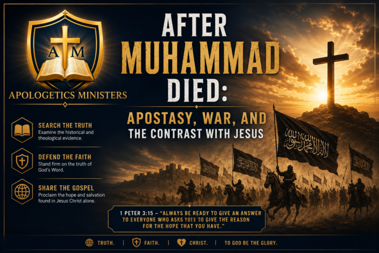 AFTER MUHAMMAD DIED: APOSTASY, WAR, AND THE CONTRAST WITH JESUS