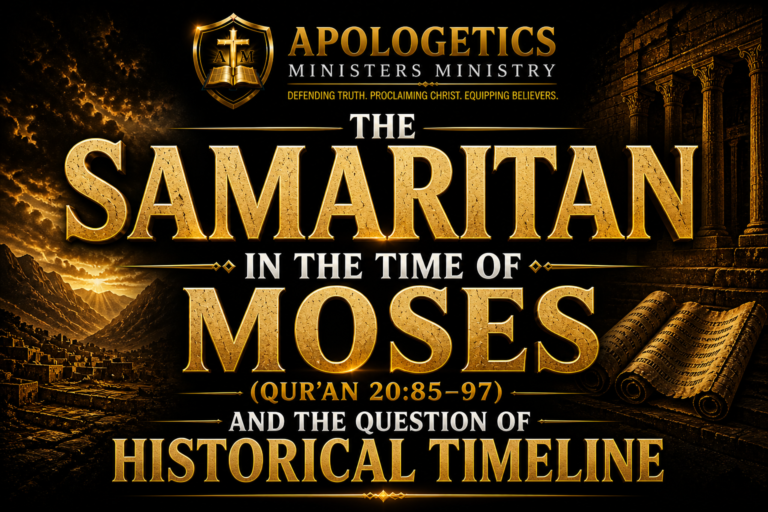 THE SAMARITAN IN THE TIME OF MOSES (QUR’AN 20:85–97) AND THE QUESTION OF HISTORICAL TIMELINE